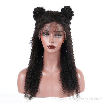Aliexpress Wholesale Vendor Human Hair Toupee Natural Color Human Hair Full Lace Wig